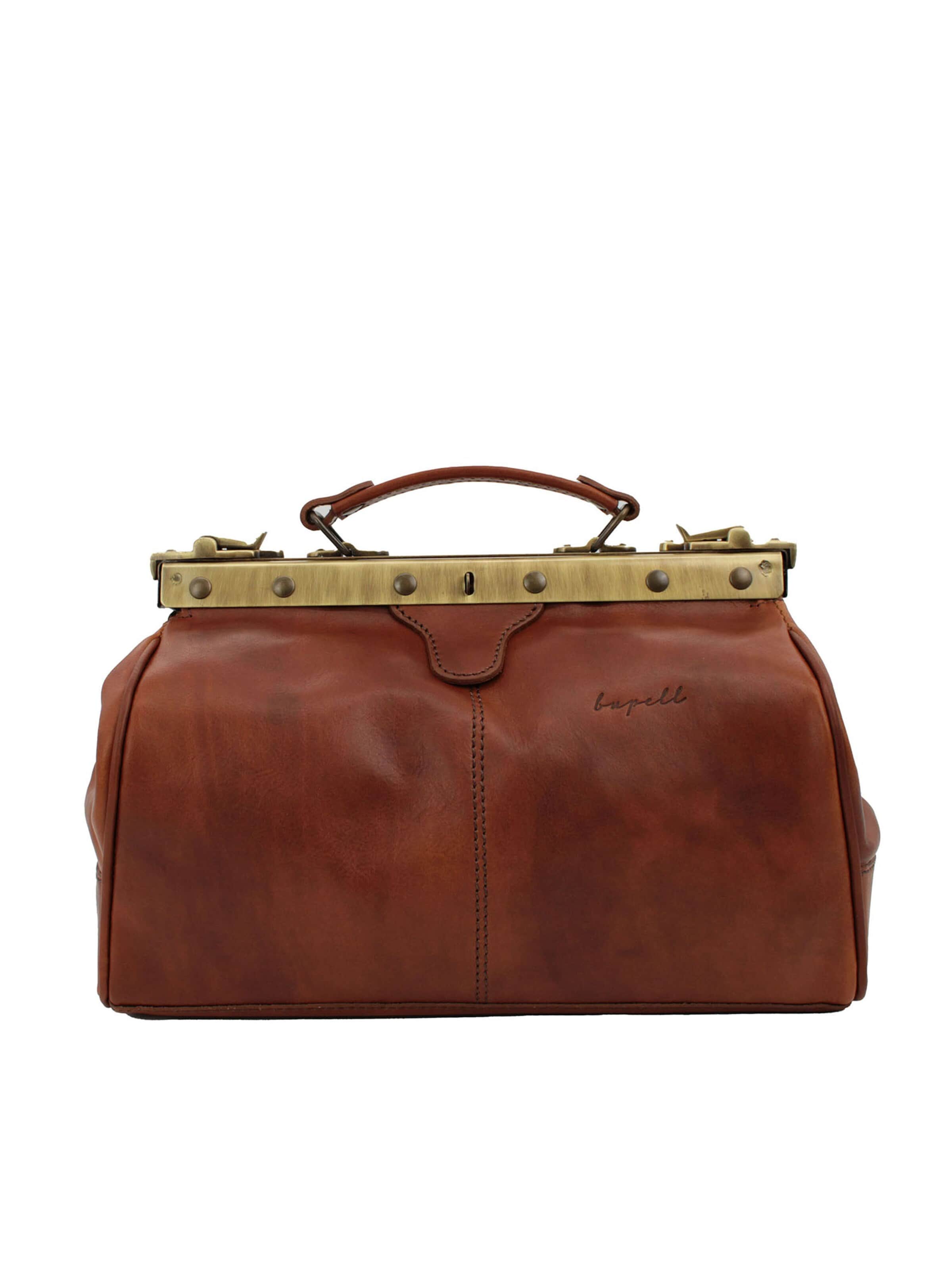 bupell Travel Bag 'Arzttasche Davide' in Brown: front