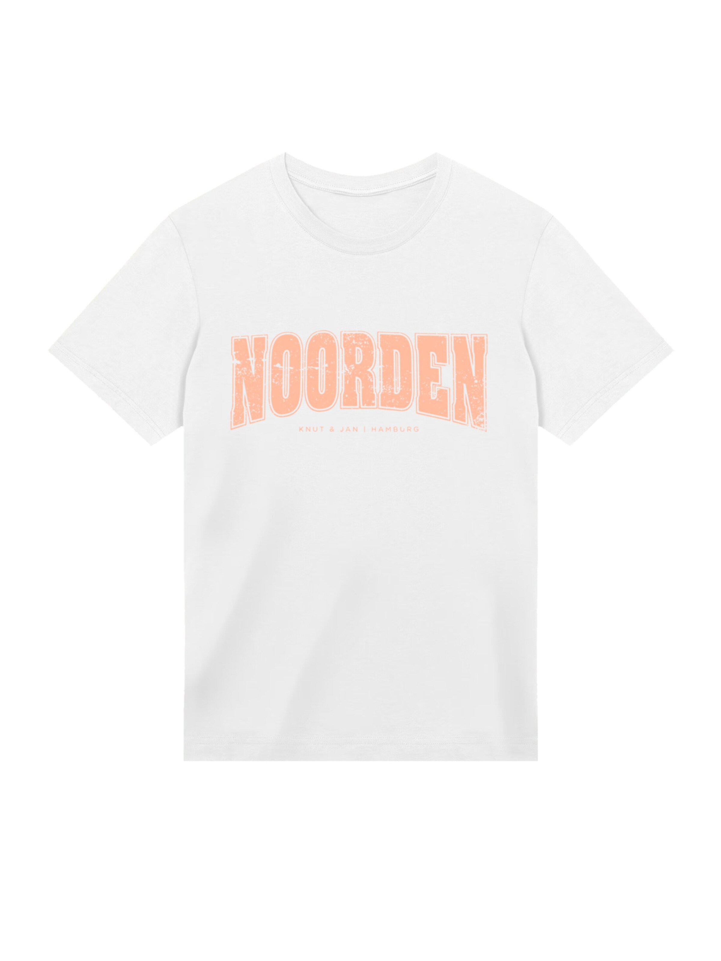 T-Shirt 'Knut & Jan Hamburg Noorden Collegiate' F4NT4STIC en blanc : devant