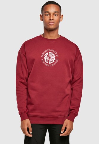 Merchcode Sweatshirt 'All Good' in Rot: Vorderseite