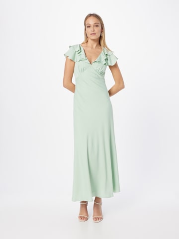 Oasis Βραδινό φόρεμα 'Frill' σε πράσινο: μπροστά