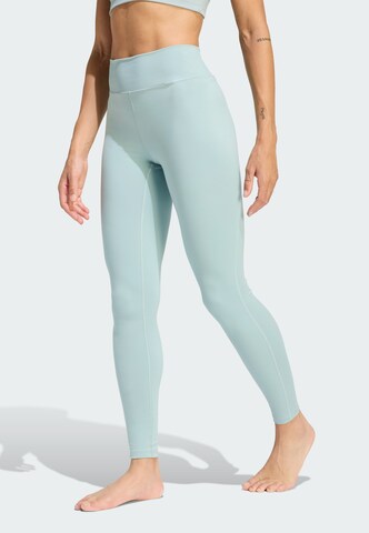 ADIDAS PERFORMANCE Skinny Sporthose 'All Me Ess' in Grün: Vorderseite