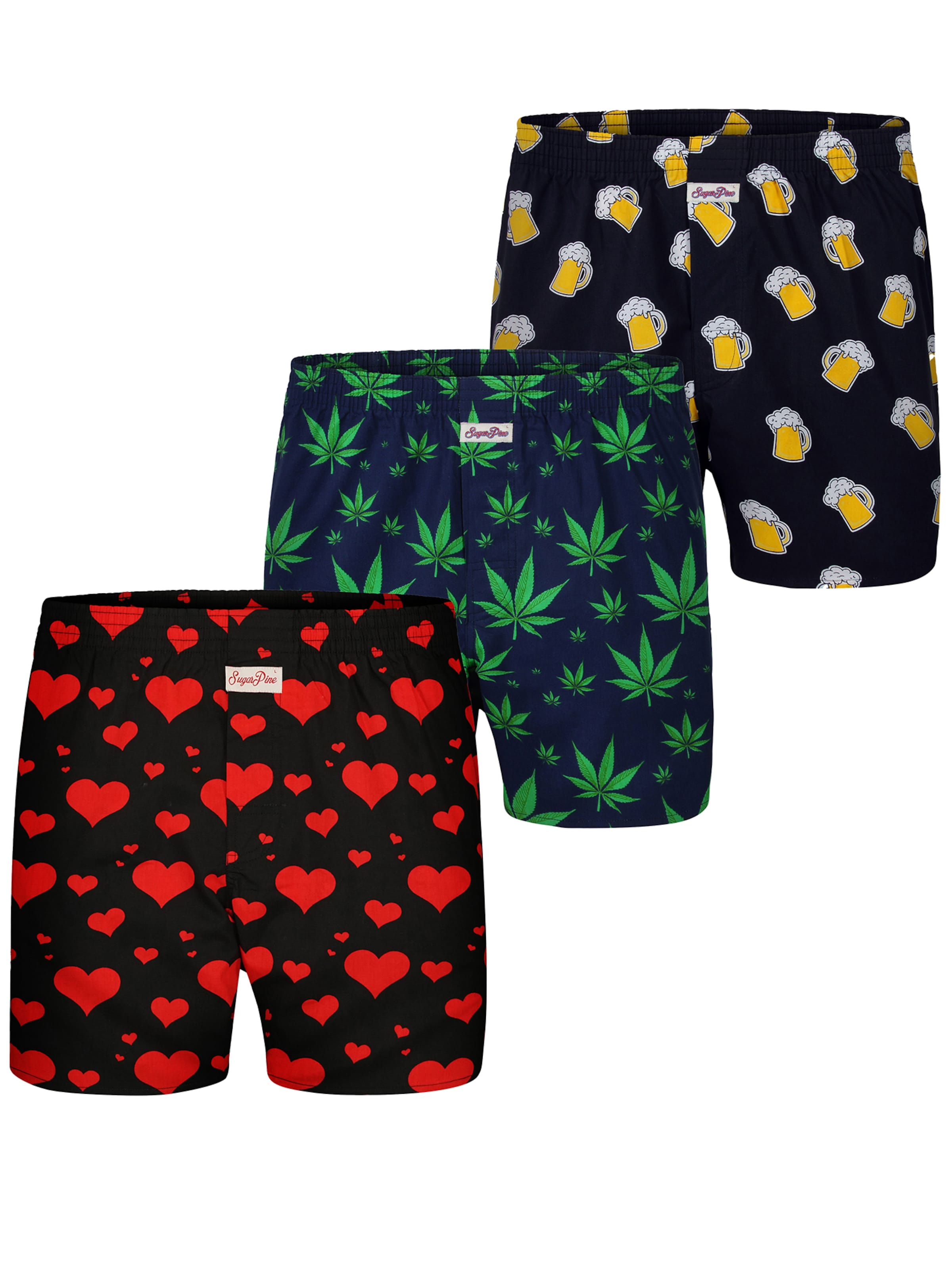 Boxers ' Motiv Print Mix ' Sugar Pine en mélange de couleurs : devant