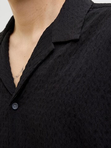 JACK & JONES Comfort fit Button Up Shirt in Black