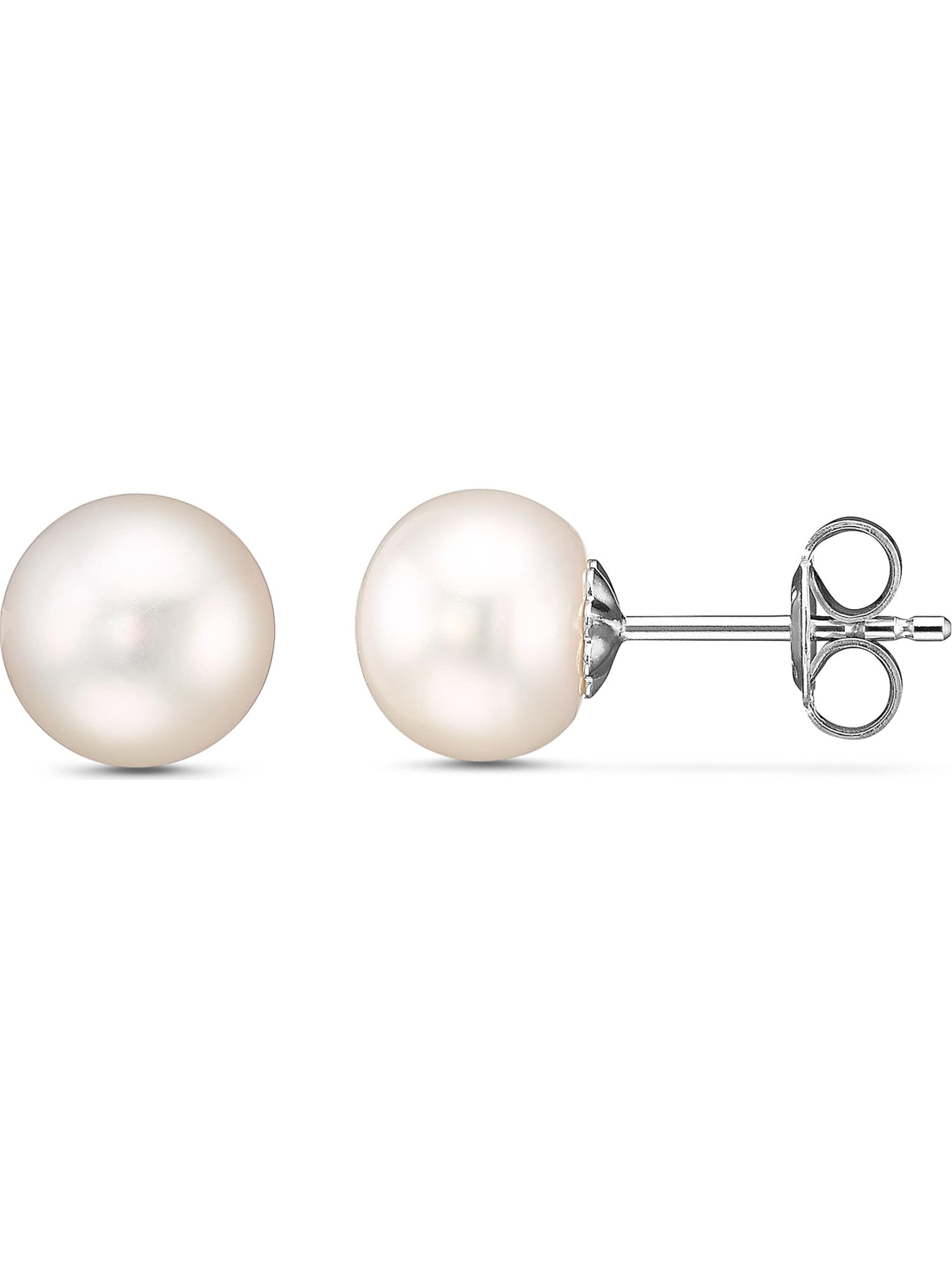 CHRIST Ohrstecker in Weiß: Vorderseite