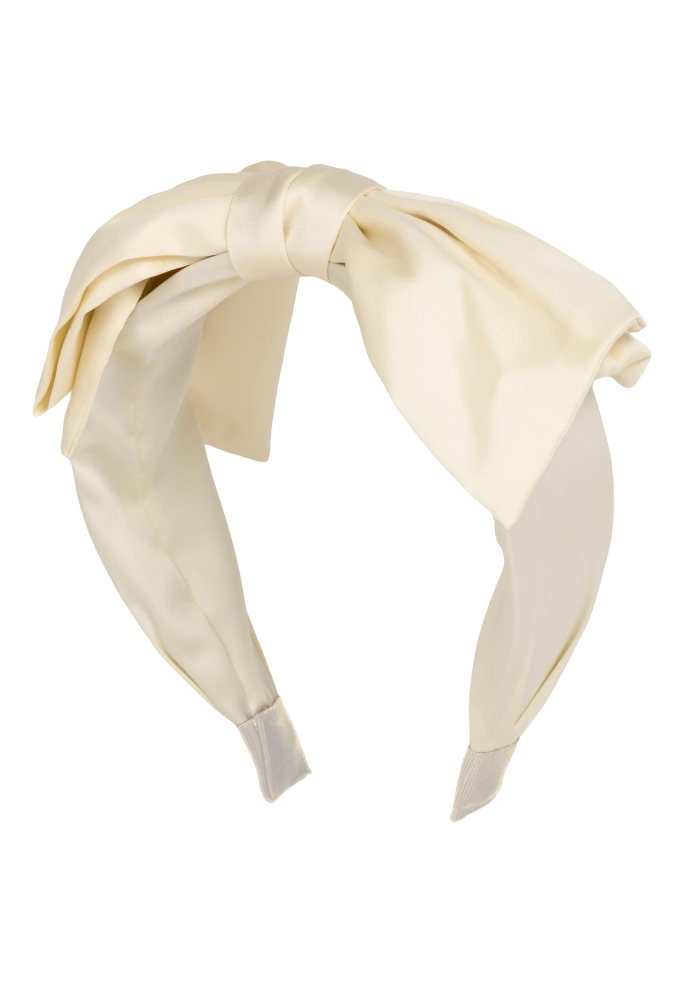 FILIPPA FIRENZE Haarreif 'Satin Bow' in offwhite, Produktansicht