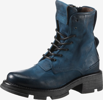 A.S.98 Lace-Up Ankle Boots in Blue: front