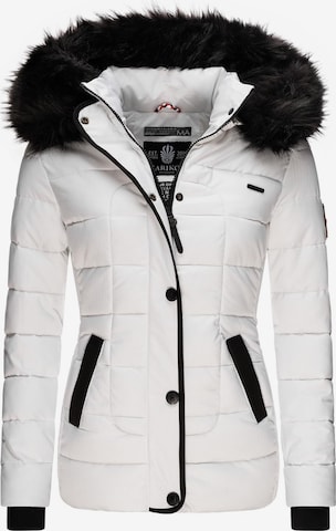 MARIKOO Winter Jacket 'Unique' in White: front