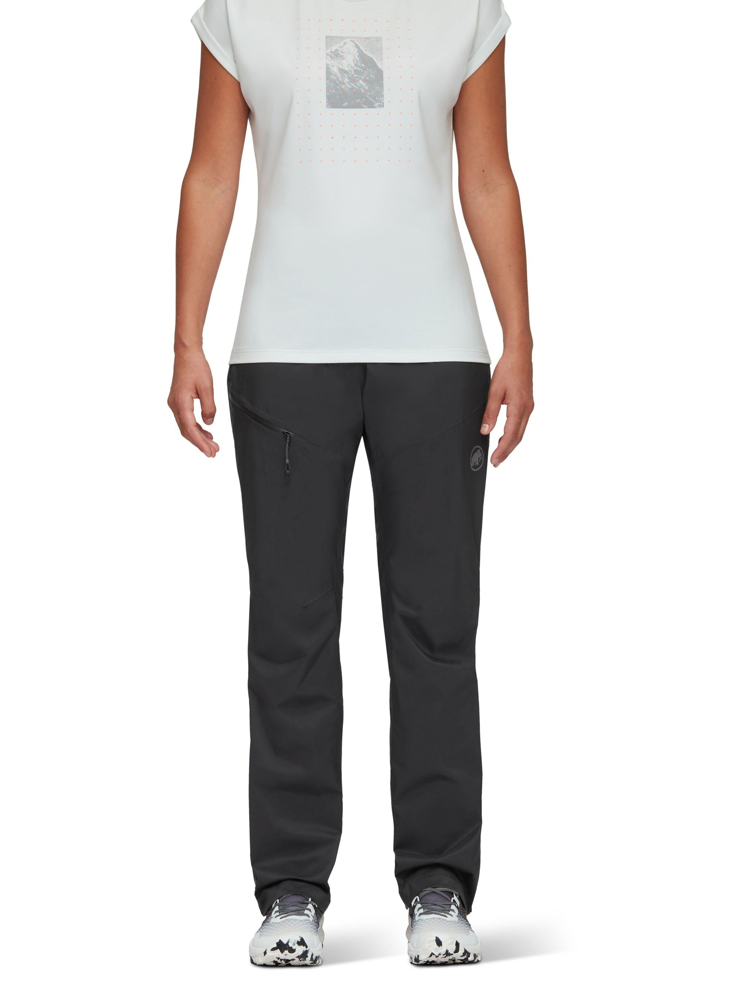 MAMMUT Regular Outdoor Pants 'Alto' in Black: front