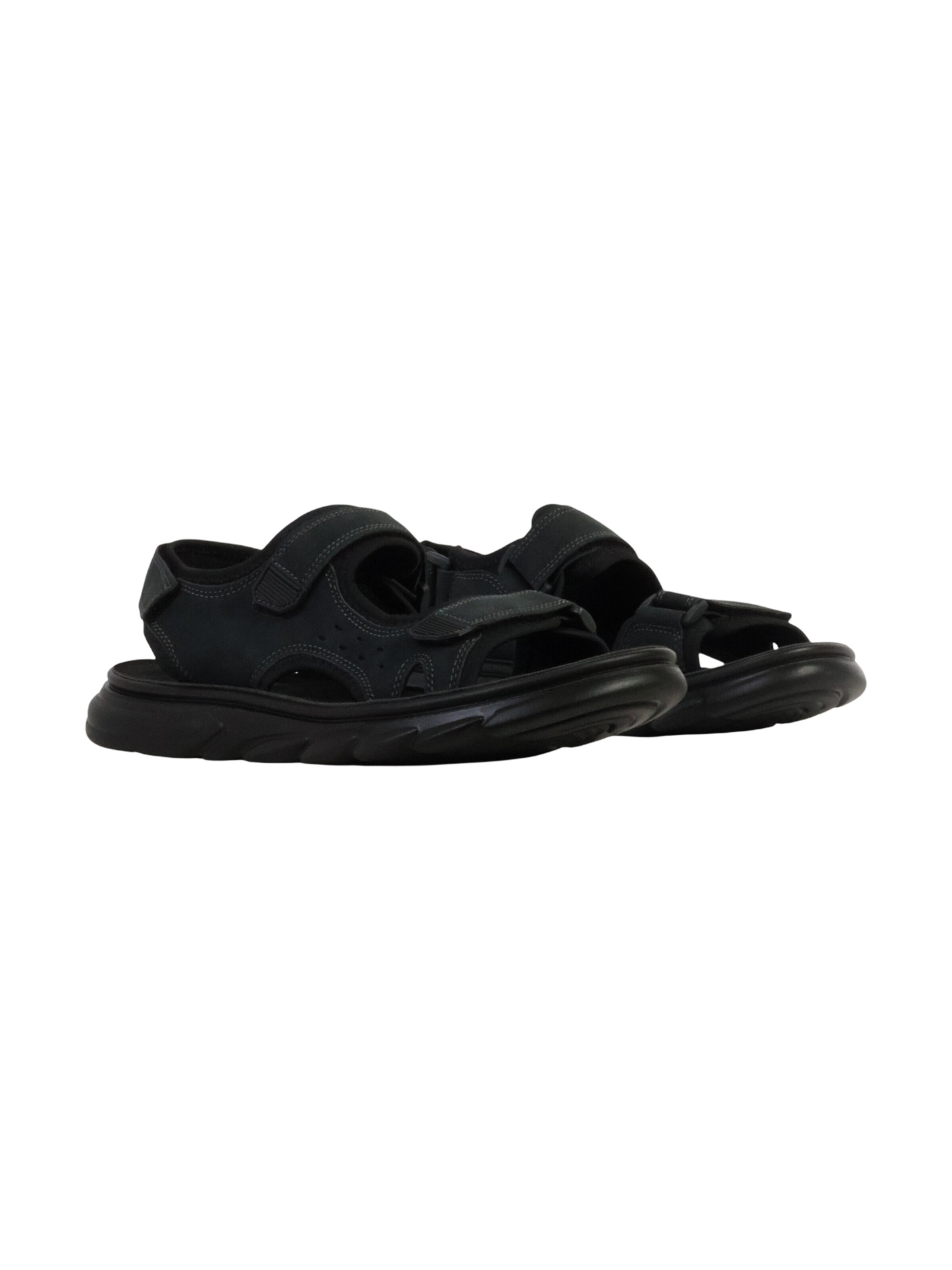 Sandales 'Flache Sandalen mit Klettverschluss' Elong en noir