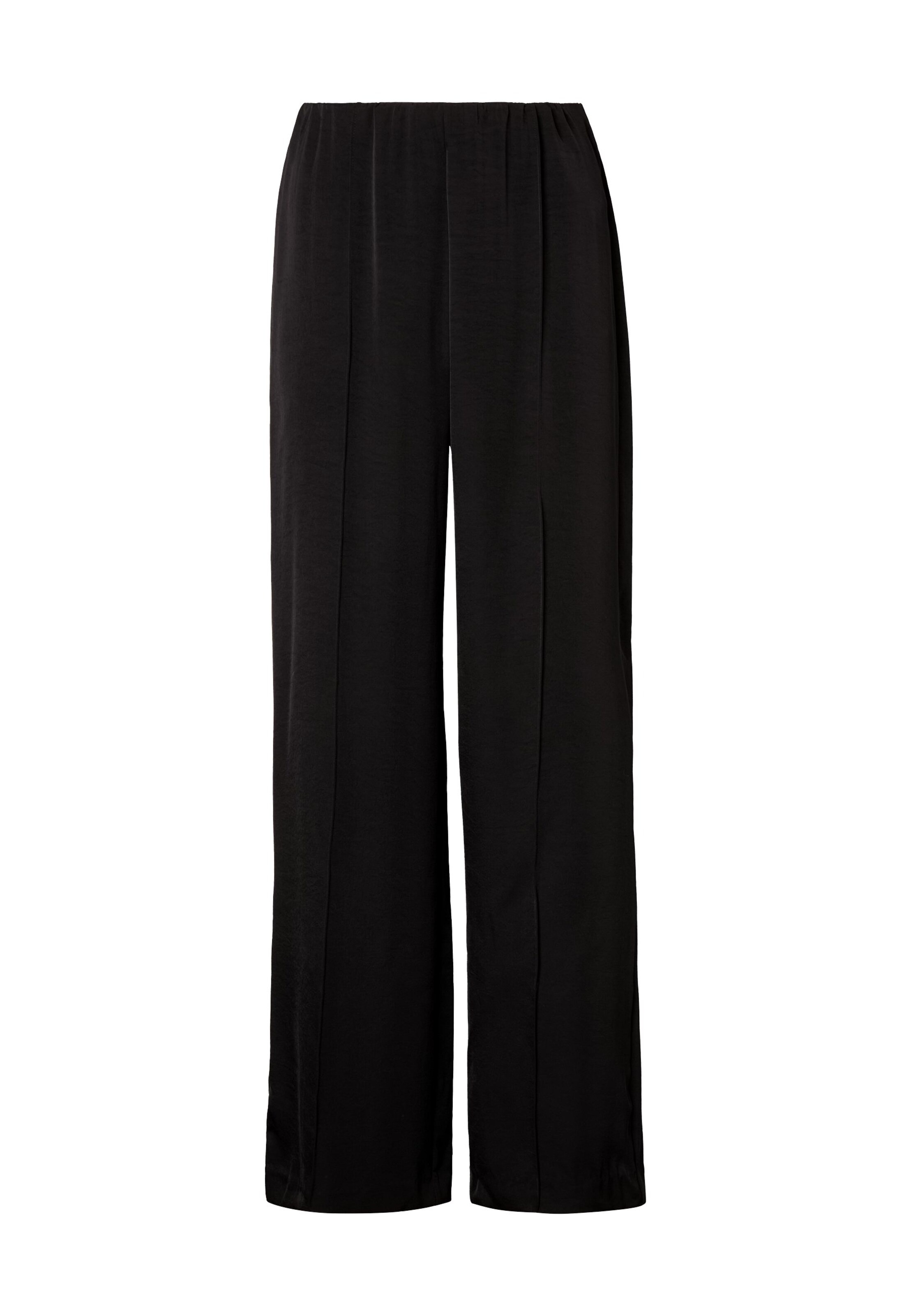 Wide leg Pantaloni con pieghe di Lindex in nero: frontale