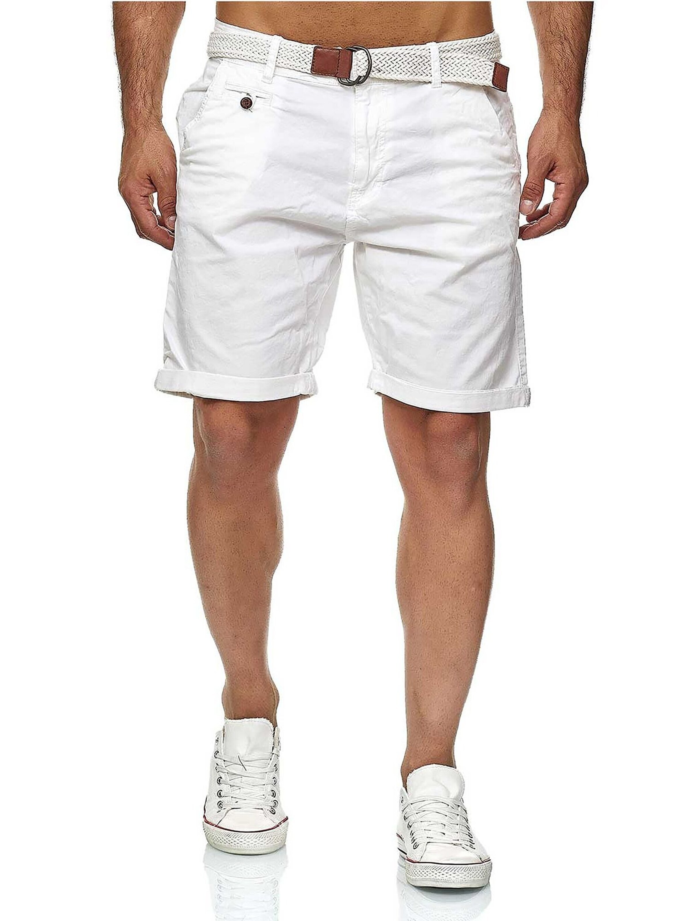 INDICODE Regular Pants 'Indicode Conor' in White: front