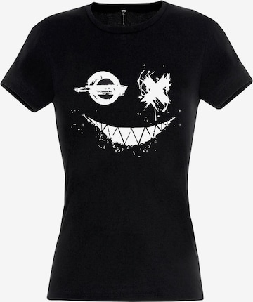 RMK Shirt 'Smily Smiley' in Black: front