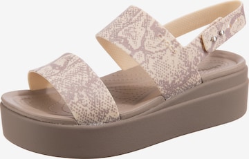 Crocs Riemensandale in Beige: predná strana