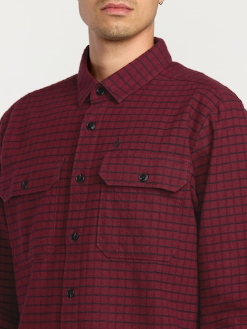 Coupe regular Chemise 'Augustone' Volcom en rouge