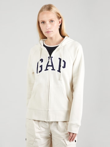 GAP Кофта на молнии в Бежевый: спереди