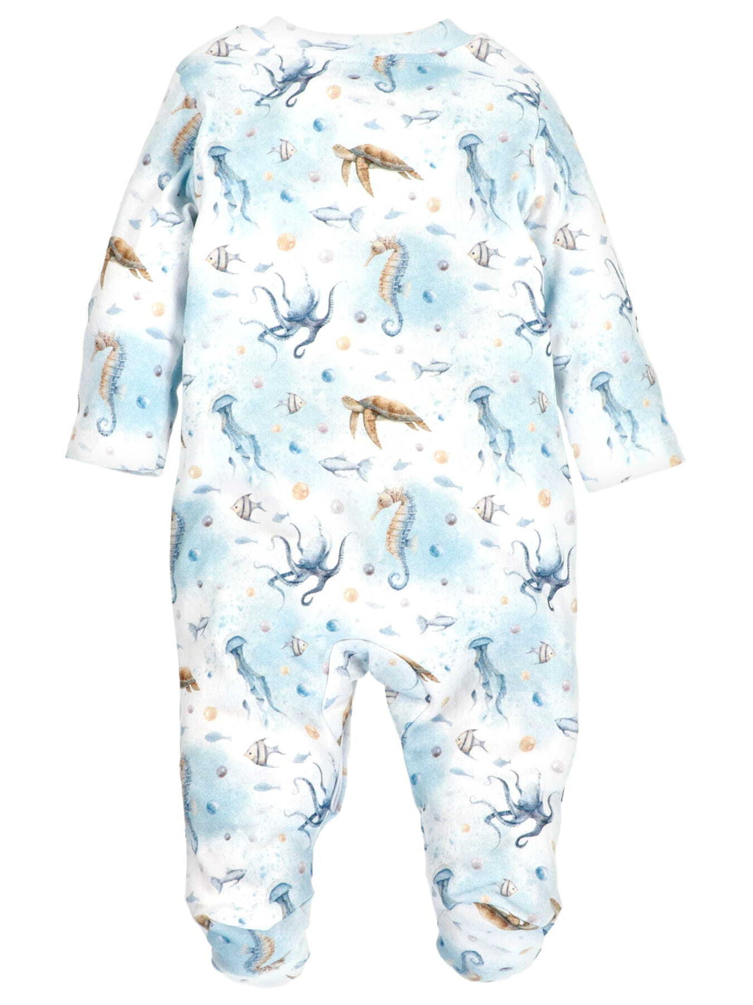 NINI Rompertje/body 'Meerestiere' in Blauw