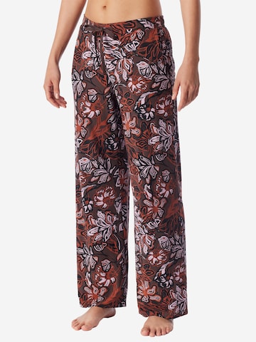 SCHIESSER Pyjamabroek ' Mix Relax ' in Bruin: voorkant