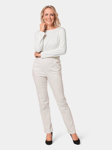 Goldner Slimfit Broek 'Louisa' in Wit