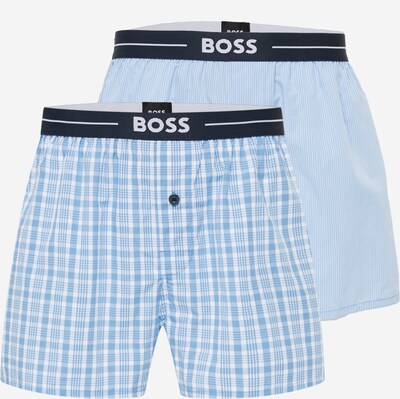 BOSS Black Boksershorts i røkblå / nattblått / lyseblå / hvit, Produktvisning