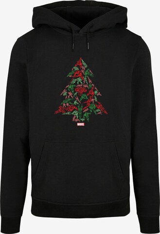 ABSOLUTE CULT Sweatshirt 'Marvel - Avengers Tree' in Black: front