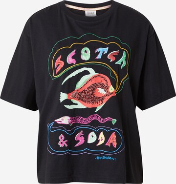 T-shirt SCOTCH & SODA en noir : devant