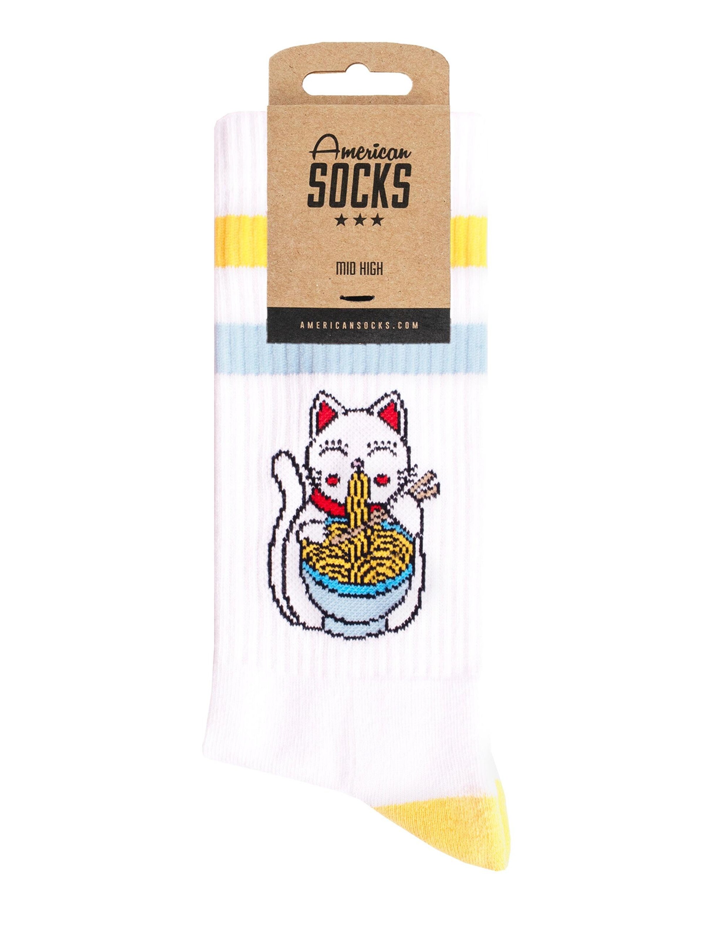 American Socks Socks 'Neko - Mid High' in White