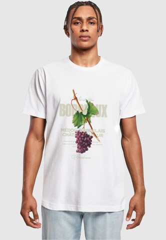 MT Men T-Shirt 'Bordeaux' in Weiß: Vorderseite
