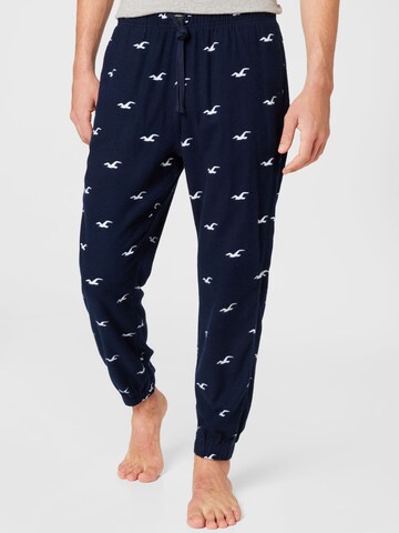 HOLLISTER Pajama Pants in Blue: front