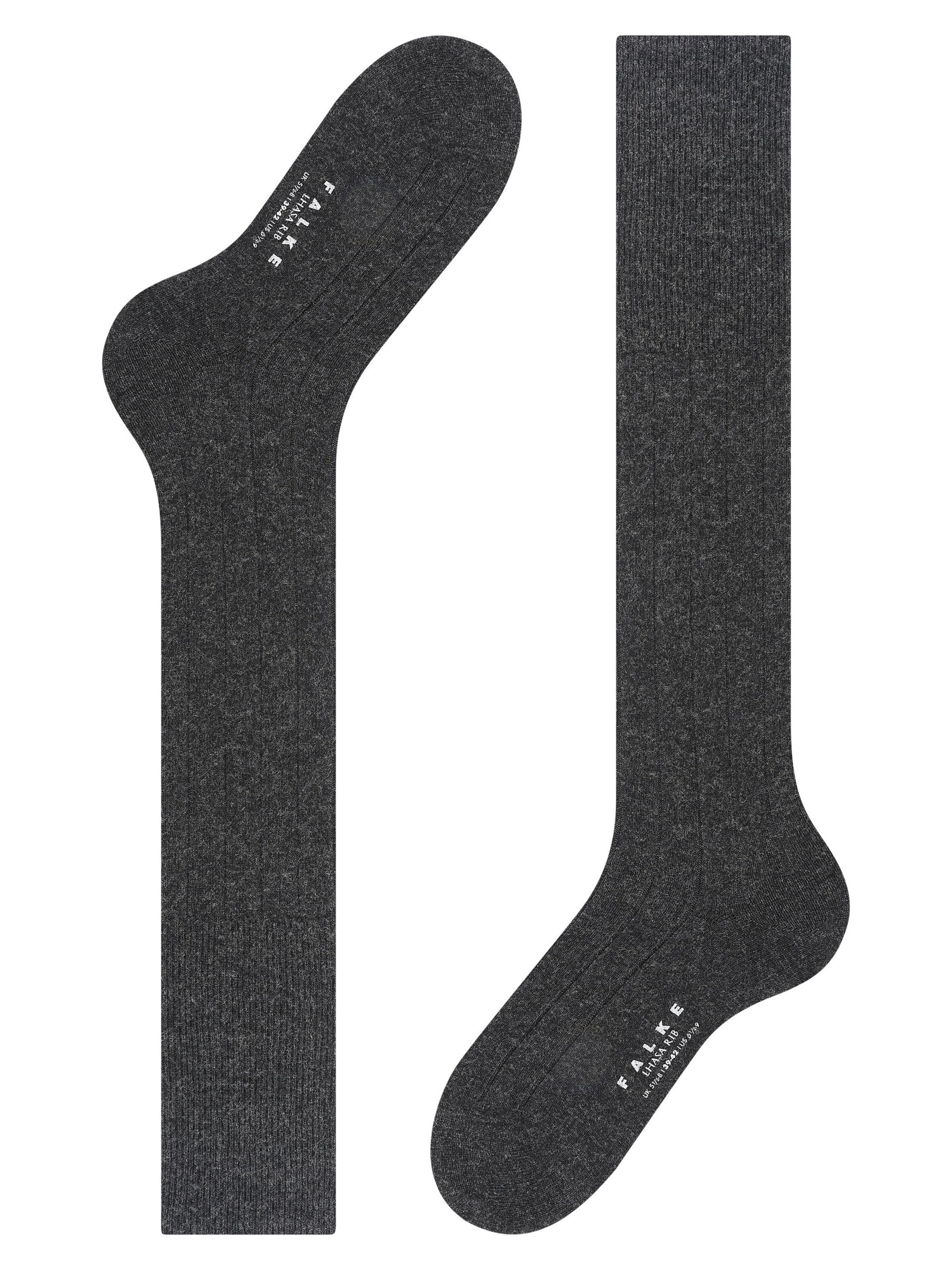 FALKE Knee High Socks 'Lhasa Rib' in Grey