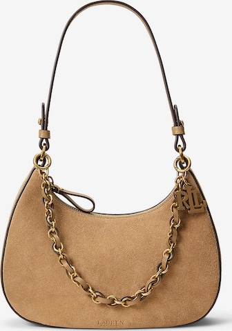 Lauren Ralph Lauren Schultertasche in Beige: Vorderseite
