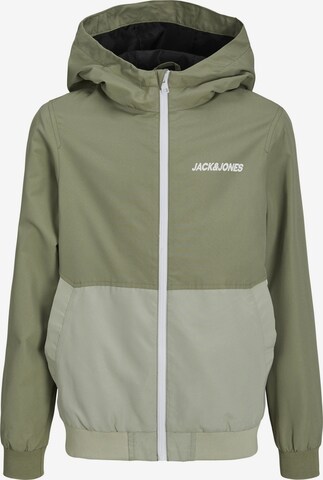 Veste mi-saison Jack & Jones Junior en vert : devant