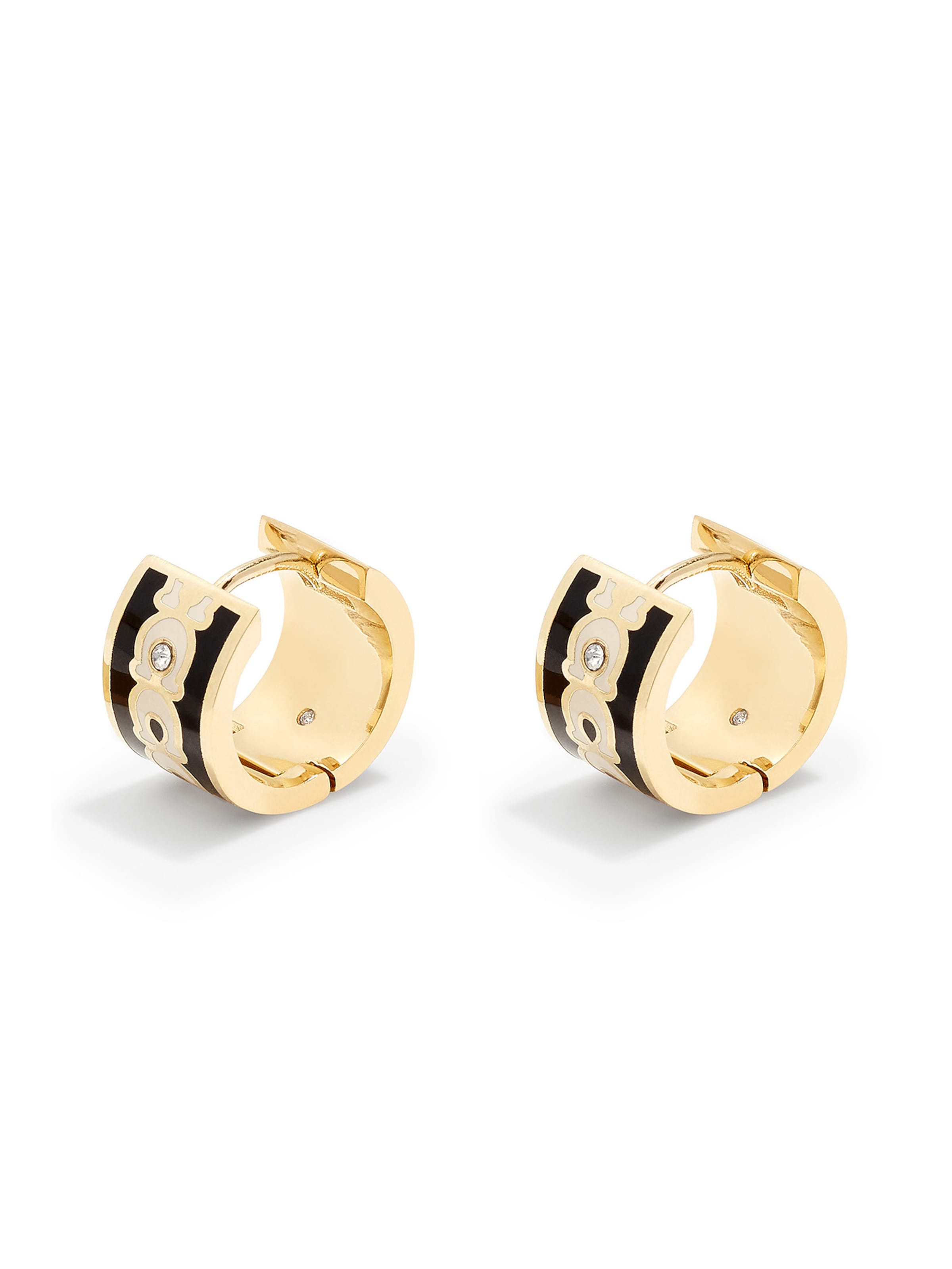 Boucles d'oreilles 'Huggie' COACH en or : devant