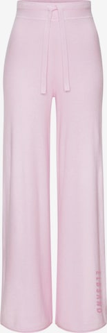 Elbsand Wide Leg Housut värissä vaaleanpunainen: etupuoli