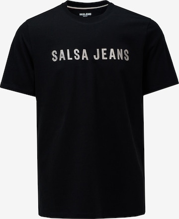 T-Shirt Salsa Jeans en noir : devant