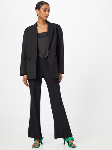 River Island Flared Trousers with creases in Black