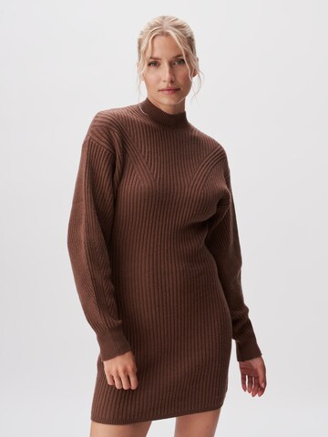 LeGer by Lena Gercke Knitted dress 'Loreen' in Brown: front