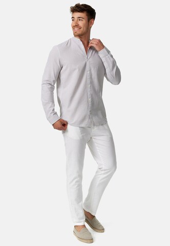 INDICODE JEANS Regular fit Button Up Shirt 'Cari' in Grey