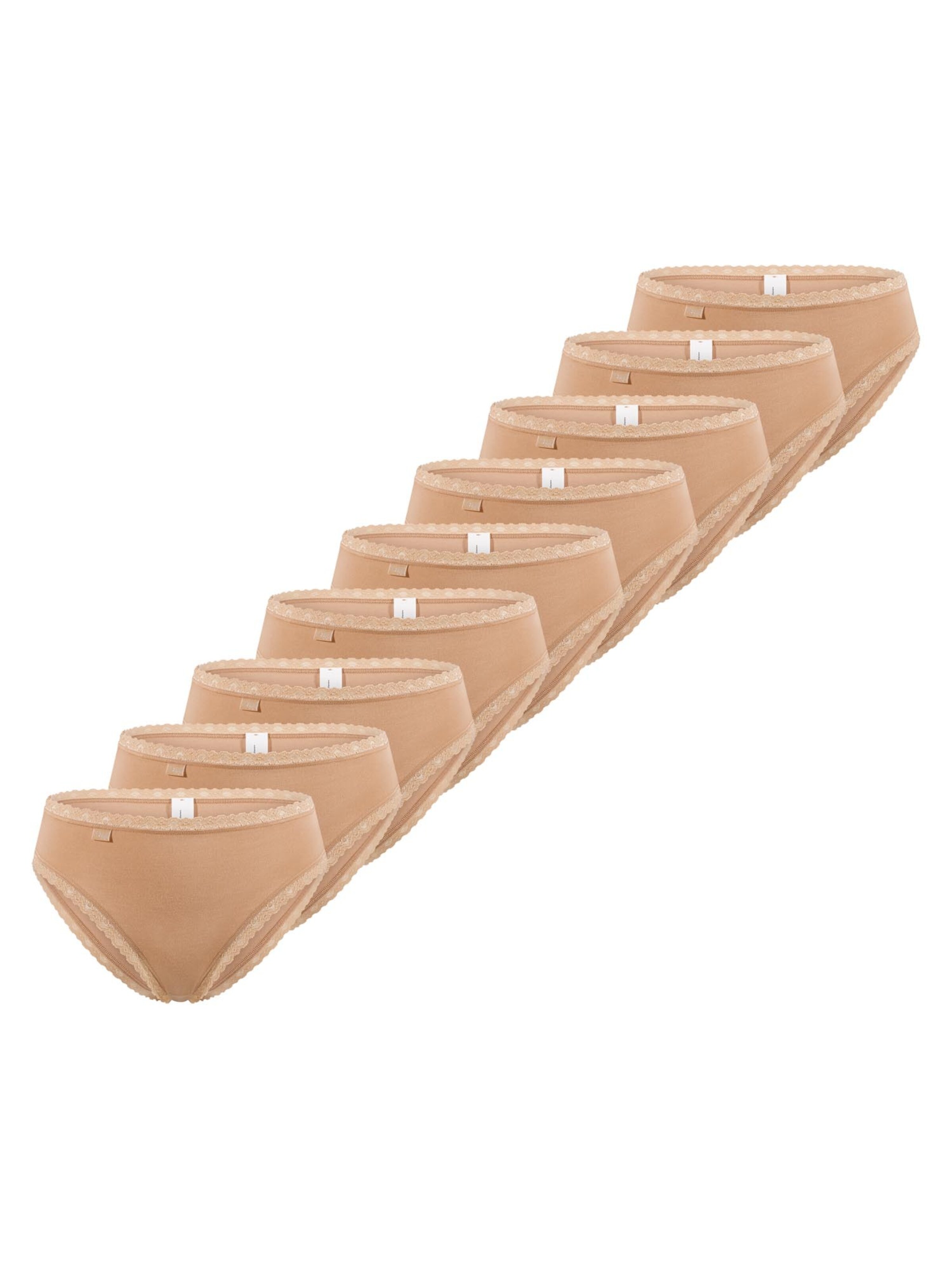 SLOGGI Slip '24/7 Cotton Lace'‌‌ in Beige: Vorderseite