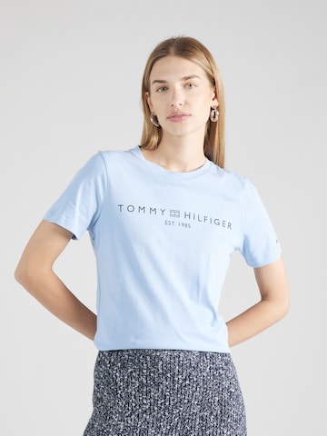 TOMMY HILFIGER T-shirt i blå: framsida