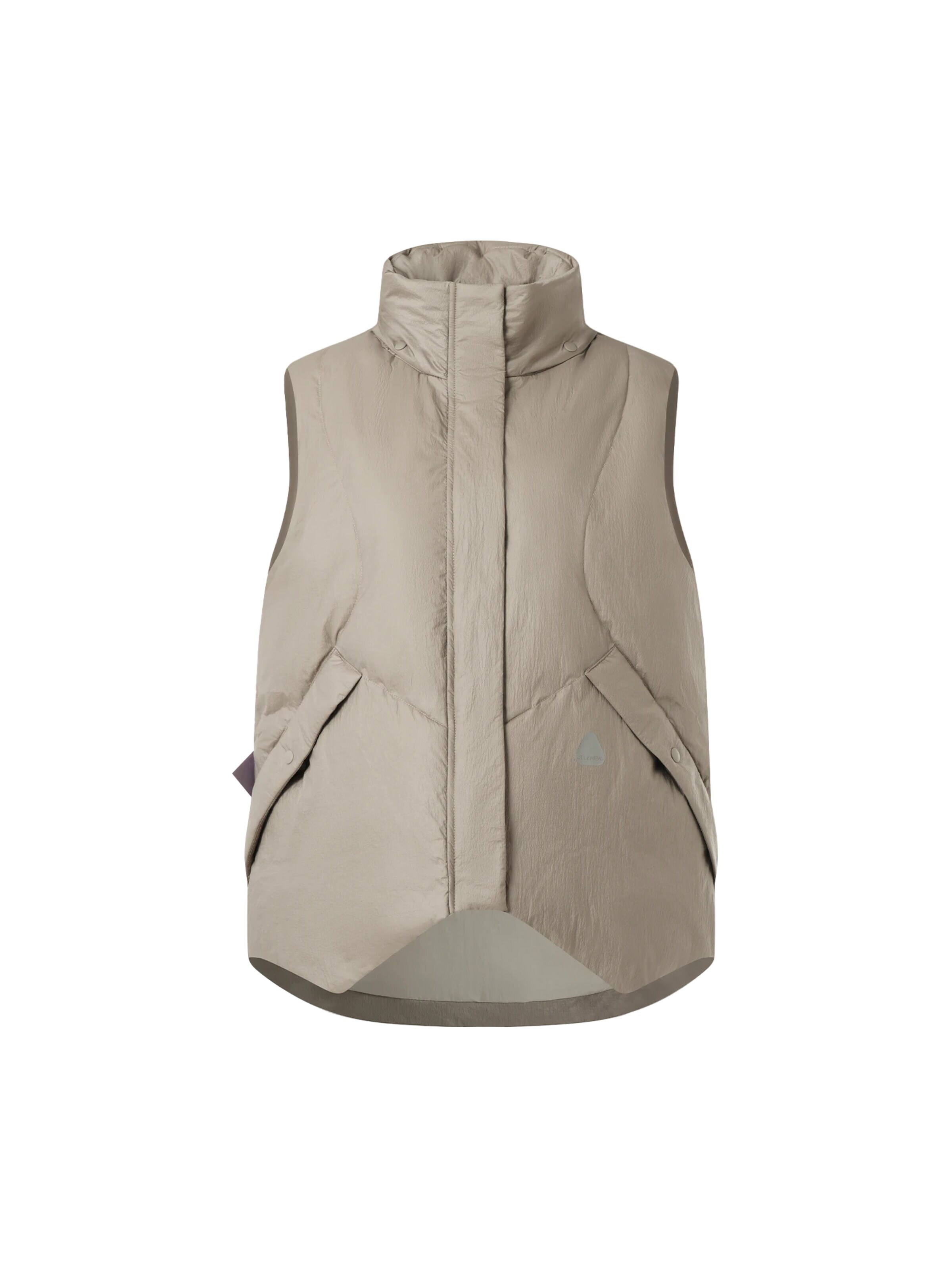 Jelenew - Chaleco 'Metallic Windproof Vest' en plata: frente