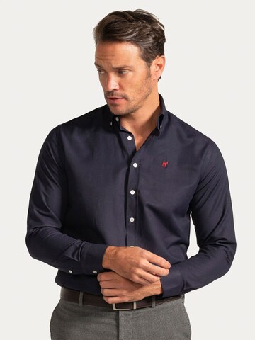 Slim fit Camicia 'Thiago' di Williot in blu: frontale