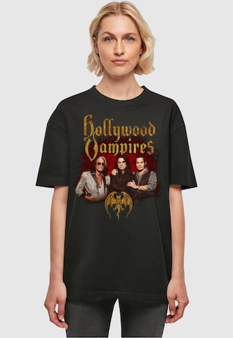 Merchcode Oversized shirt 'Hollywood Vampires - Group Photo' in Zwart: voorkant