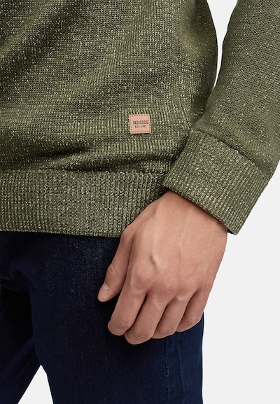 INDICODE JEANS Knit Cardigan 'INMassum' in S in mottled green, Item view