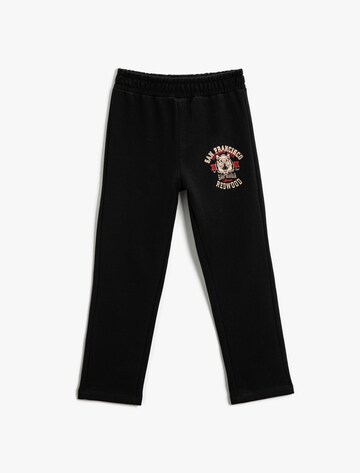 Koton Regular Workout Pants in Black: front