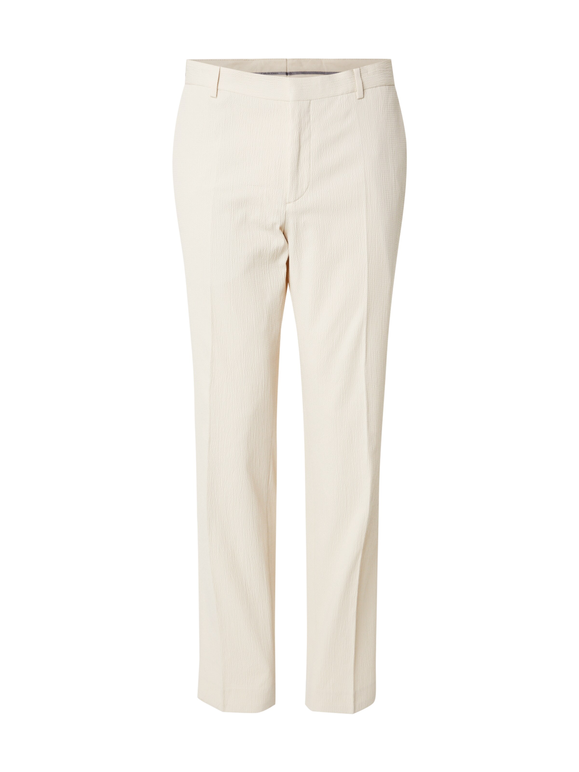 Calvin Klein Štandardný strih Nohavice s pukmi - Sivá: predná strana