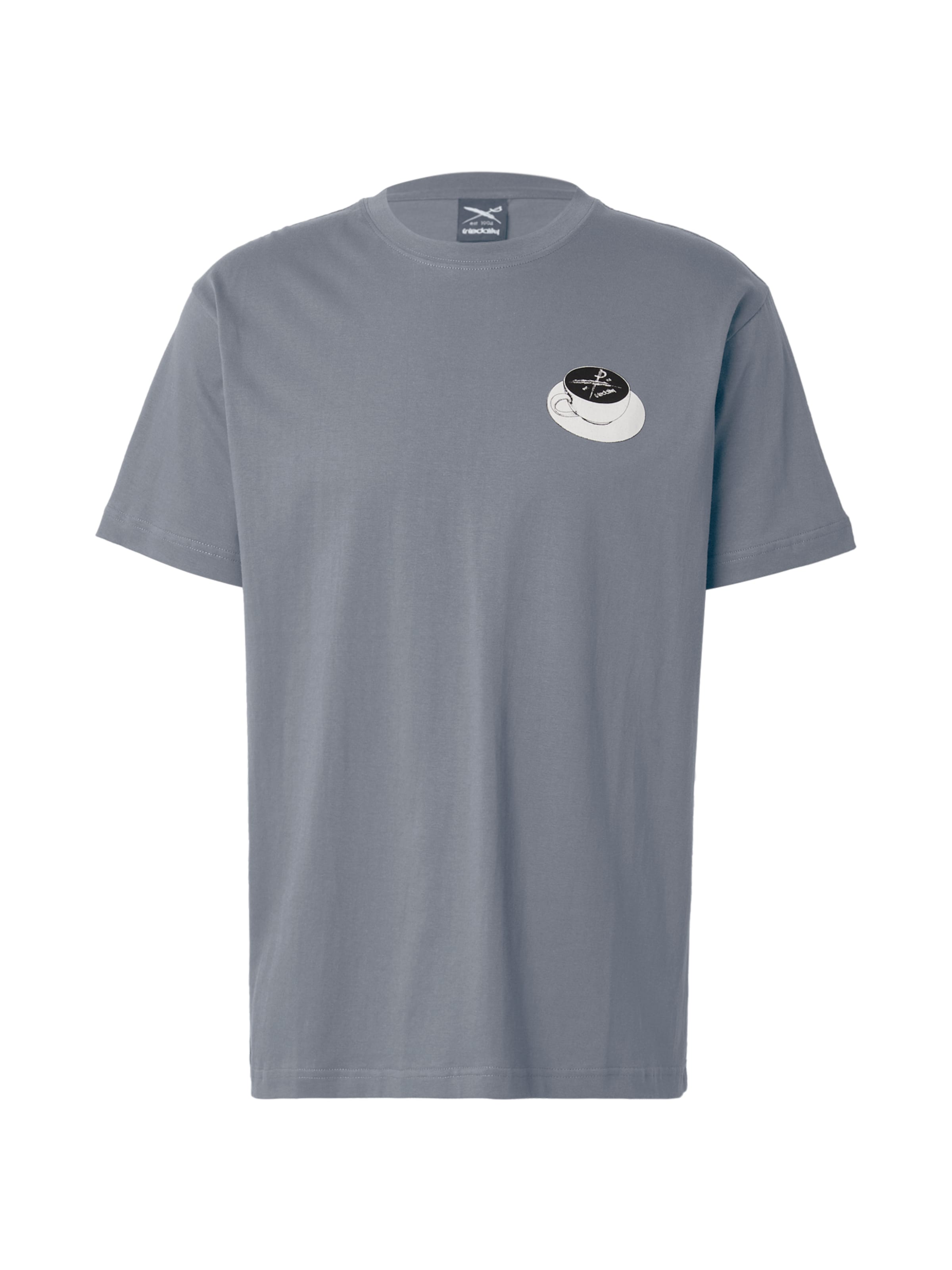 Iriedaily Μπλουζάκι 'Slowpresso' σε γκρι: μπροστά