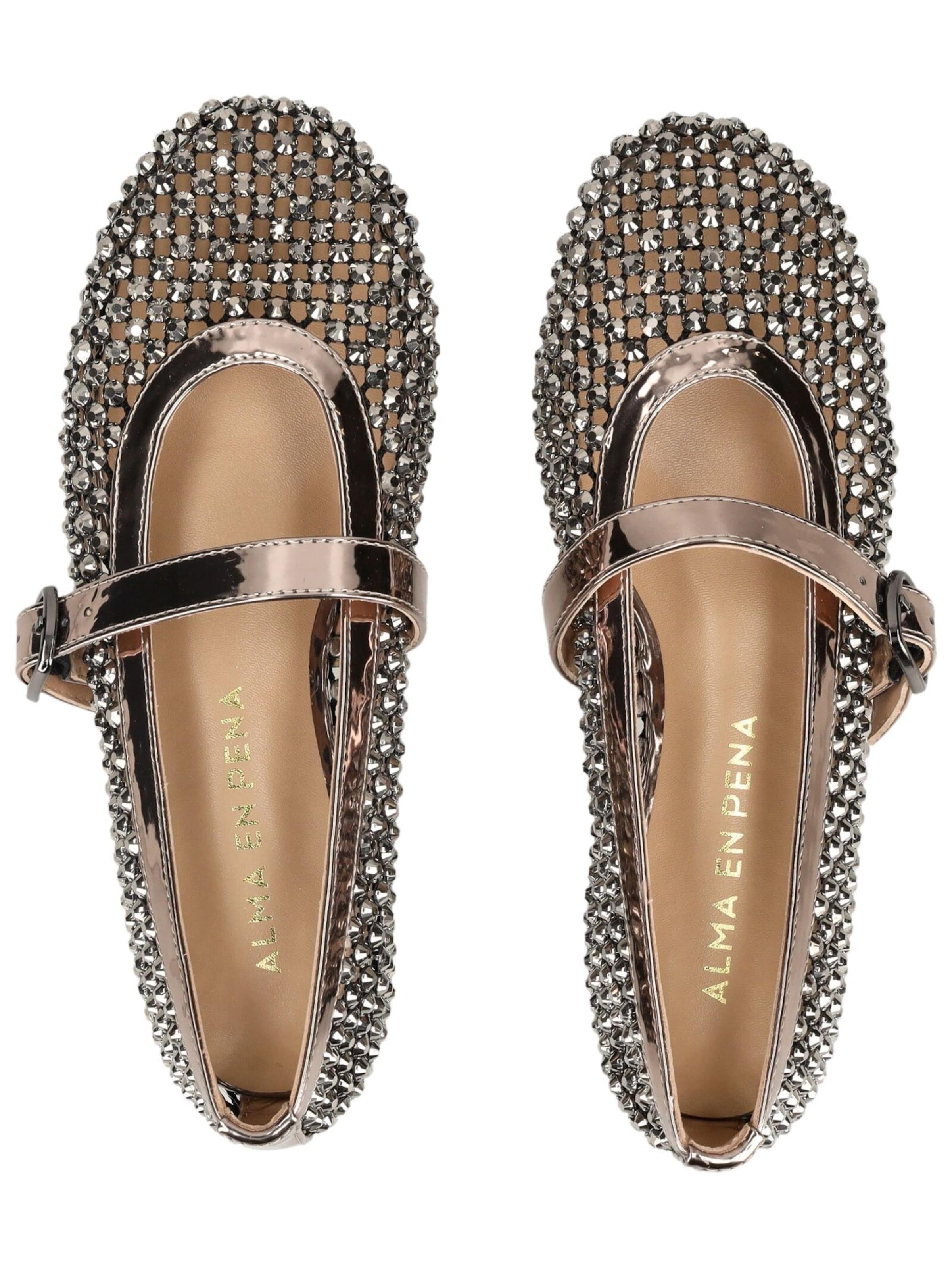Alma En Pena Strap ballerina in Silver