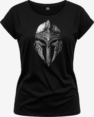 MAKAYA Shirt 'Vikinger Helm' in Black: front