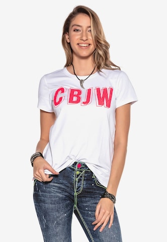 CIPO & BAXX Shirt 'CBJW Neon' in Weiß: predná strana