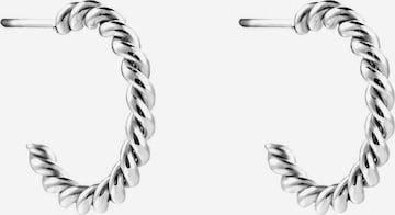 Cala Rose Ohrringe 'BRAIDED HOOPS' in Silber: Vorderseite